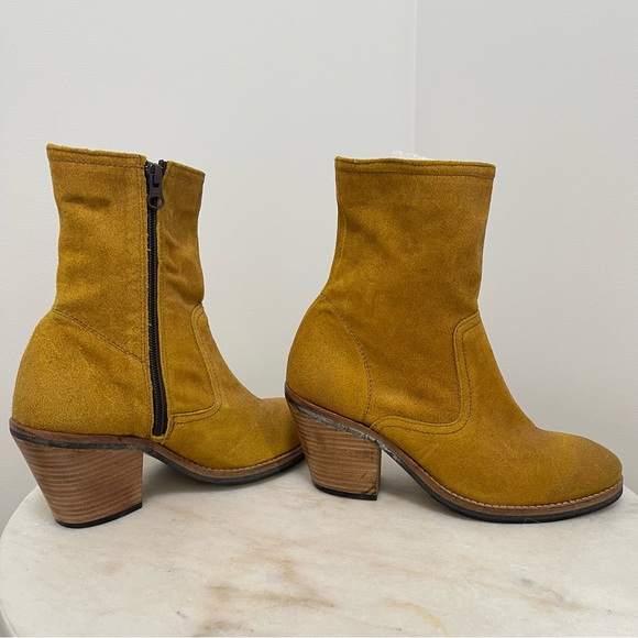 Miss L Fire Jane Mustard Boots Size EU 38 US 7.5 - Picture 6 of 12